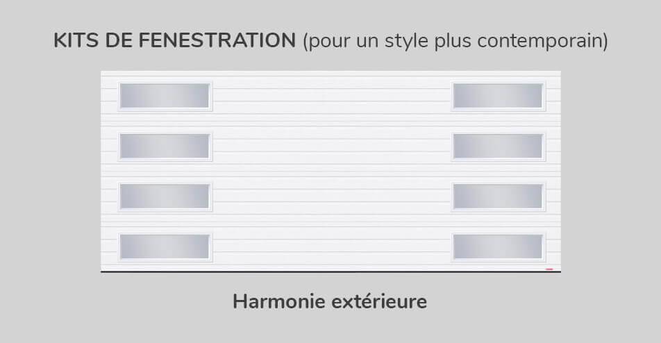 Kit de Fenestration Rainuré 16' x 7', Harmonie Extérieure
