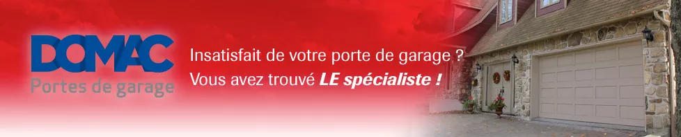 Bannière Le spécialiste: Portes Domac